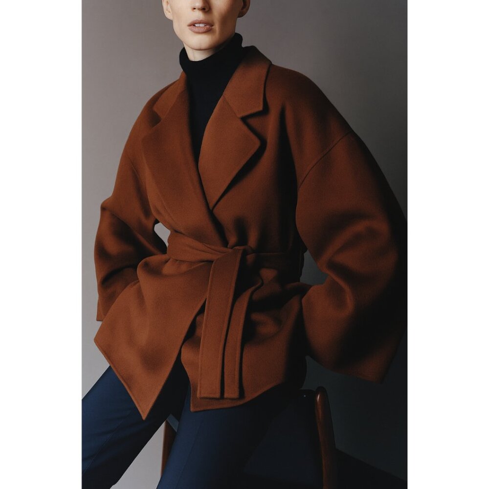 Theory Wool-Cashmere Robe Jacket - Picture 2 of 8